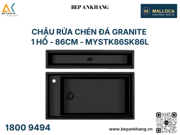 Chậu rửa chén đá Granite 1 hố Malloca - MYSTK86SK86L (86cm)